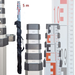 Teleskopická nivelační lať TML-5B – 5 m, duální stupnice